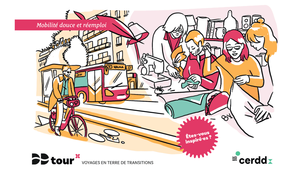 Exemple de l'une des cartes postales remises aux visiteur·euses des DDTour. © Mes Voisines / Cerdd